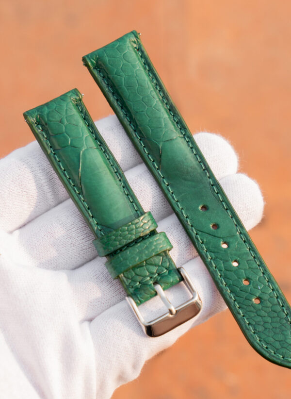ostrich leather watch strap