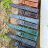 Green Sea Snake Leather Watch Strap