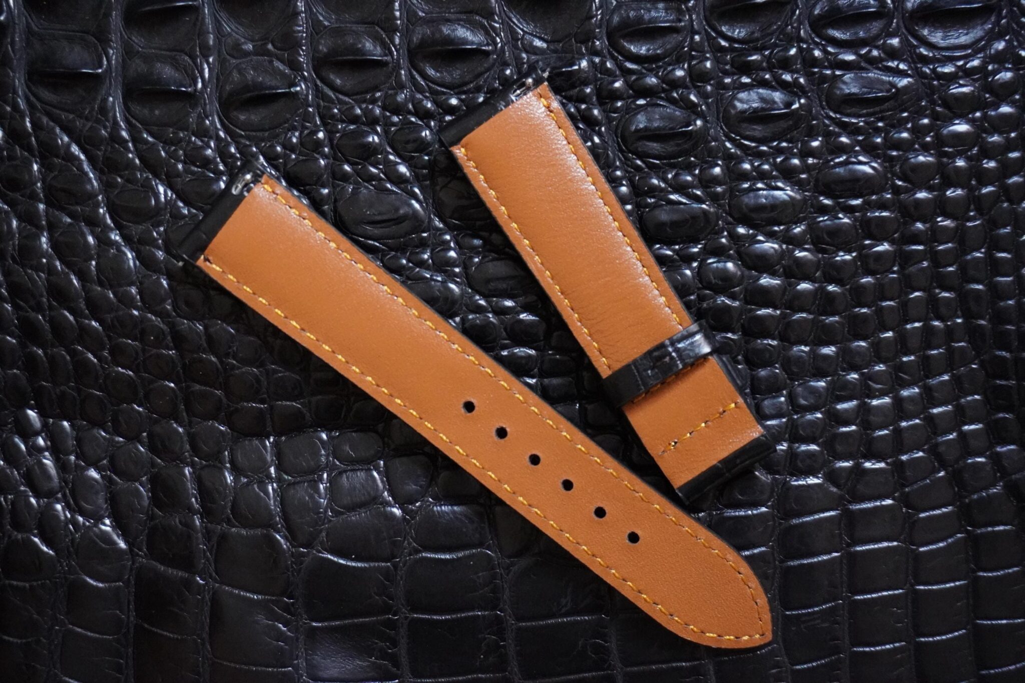 Black Alliagtor Watch Strap (9)