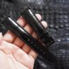 Black Alligator Leather Watch Strap