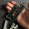 Black Apple Epsom Leather Watch Band With Hand-stitching (3)