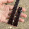 Dark Brown Flat Snake Leather Watch Strap