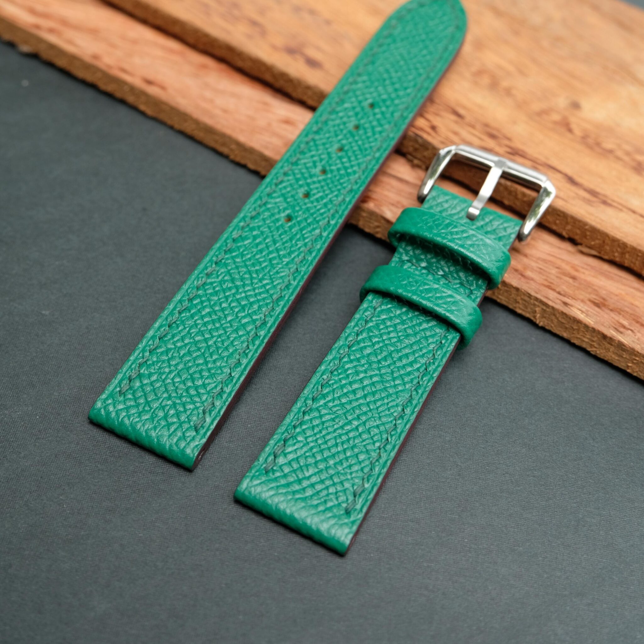 Green Epsom Leather Watch Strap 6
