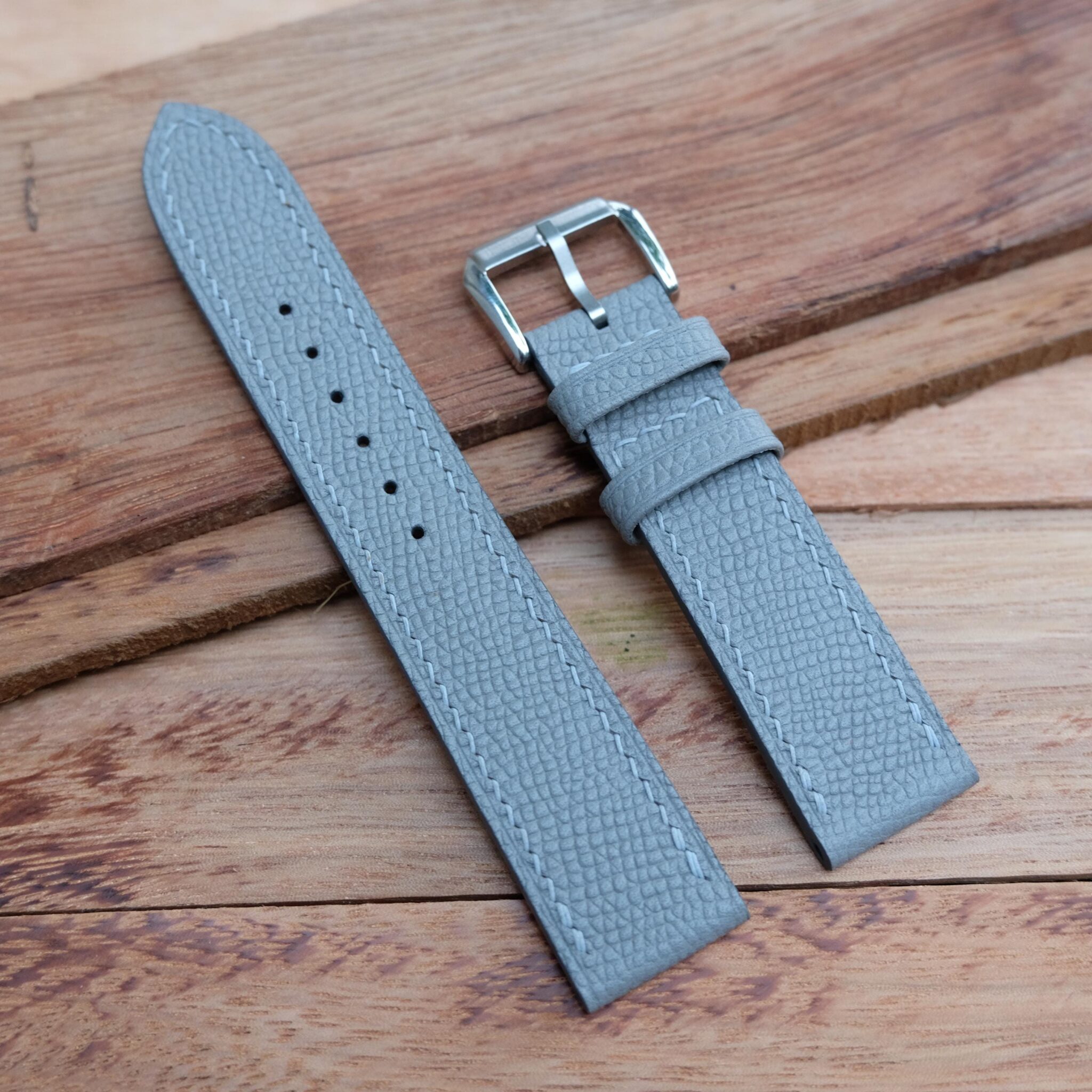 Grey Epsom Leather Watch Strap 4