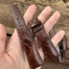 Hand-stitching Brown Ostrich Leather Watch Strap