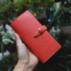 Red Epsom Leather Long Wallet