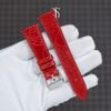 Red Ostrich Watch STrap (2)