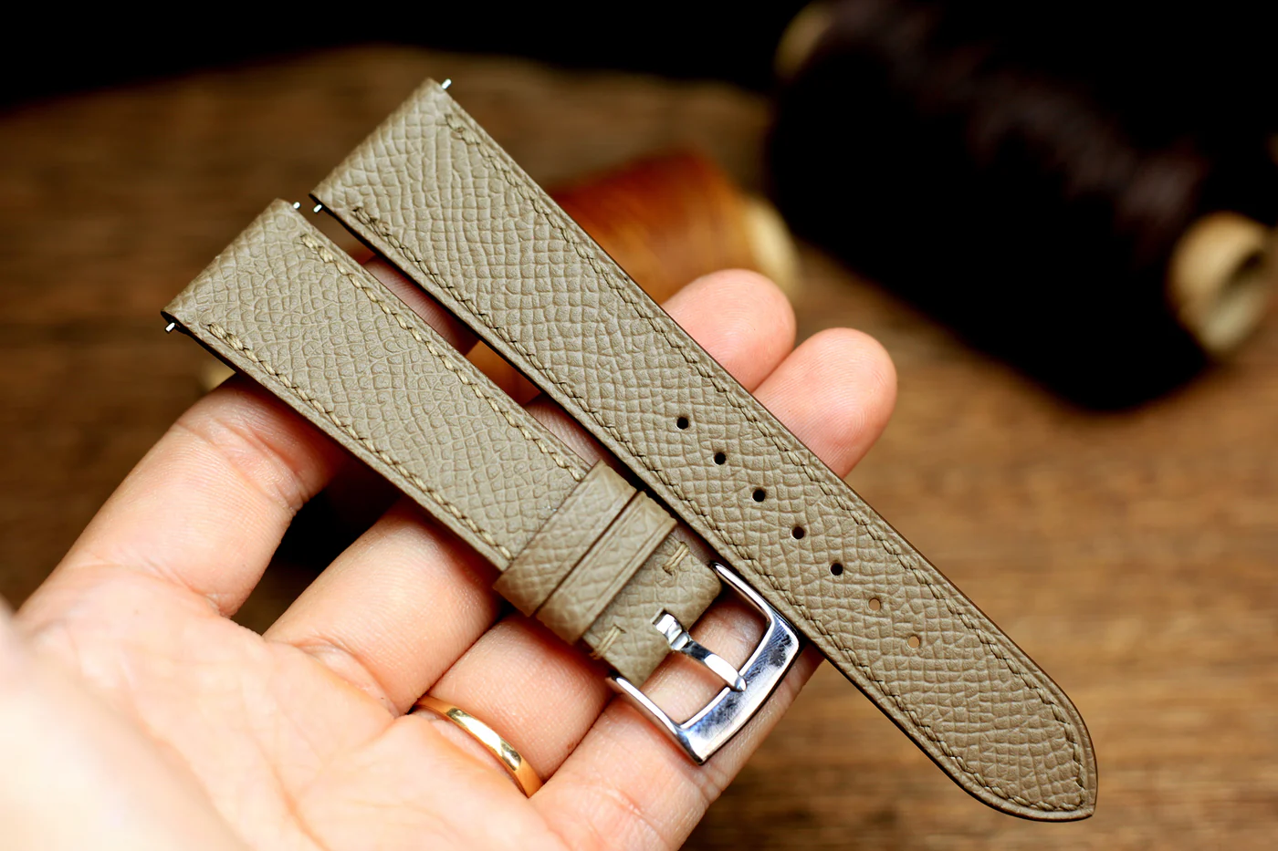 epsom leather watch strap