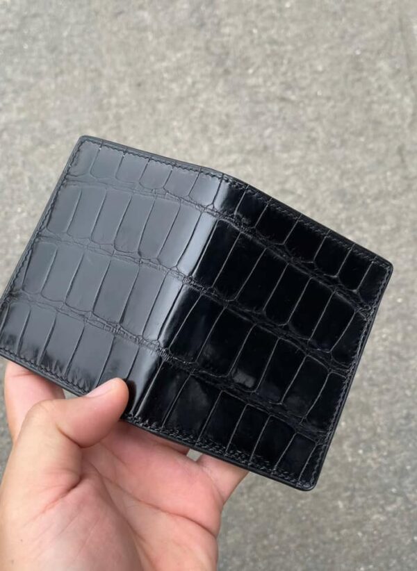 Black Alligator Card Holder For Men