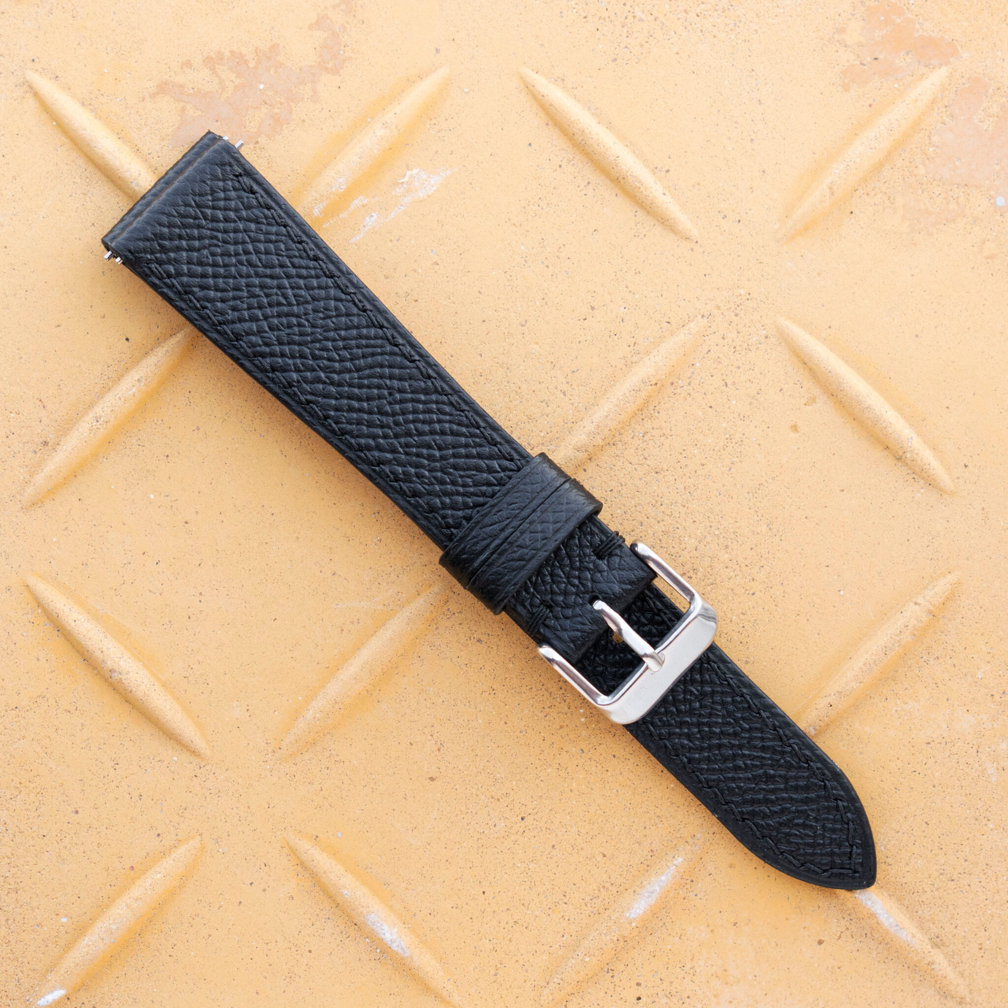 Black Epsom Leather Watch Band 6