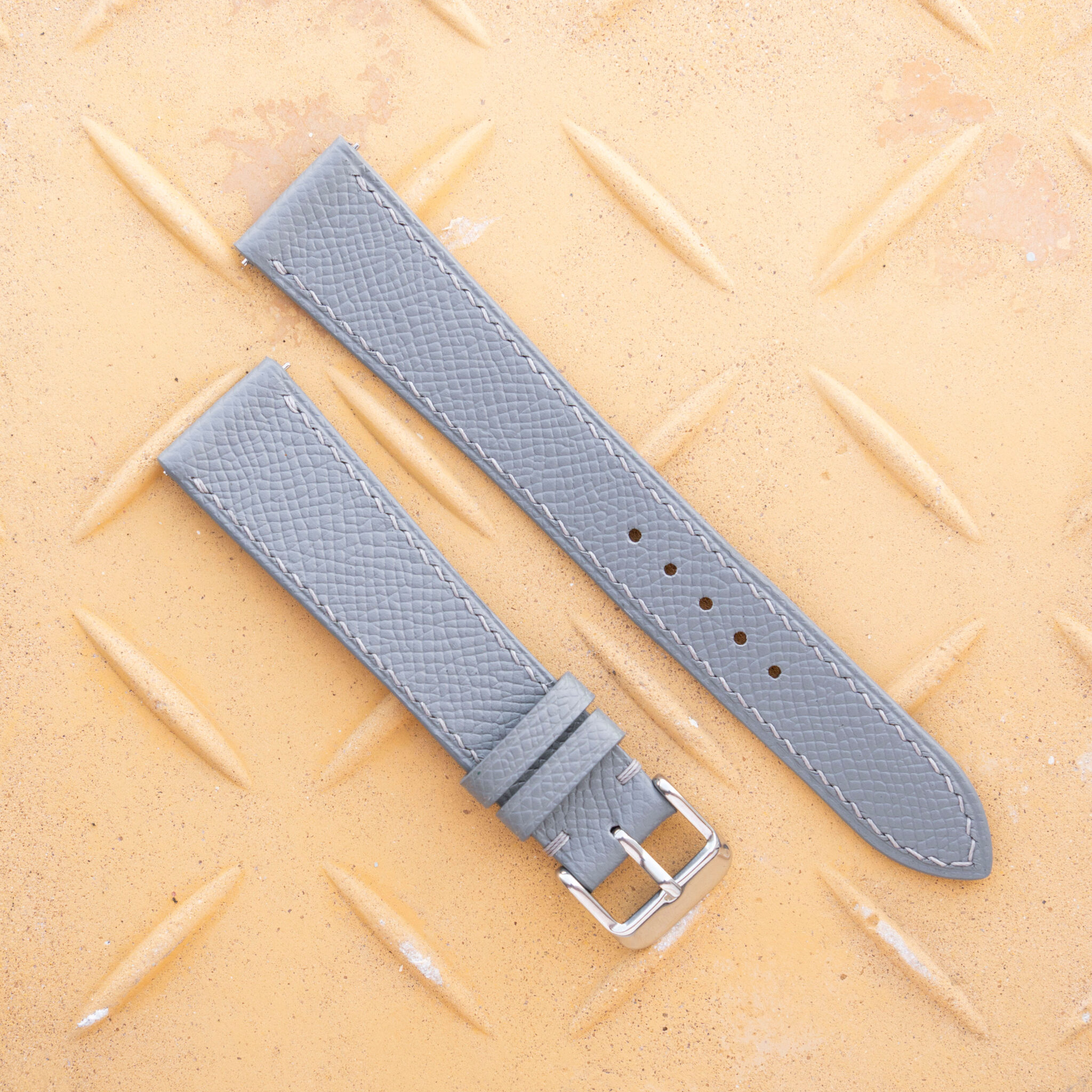Grey Epsom Leather Watch Band (1)