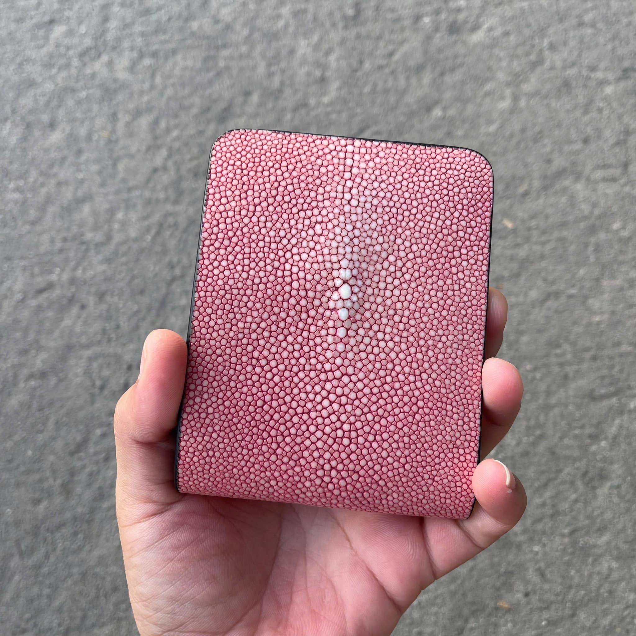 Pink Black Stingray Bifold Wallet For Men