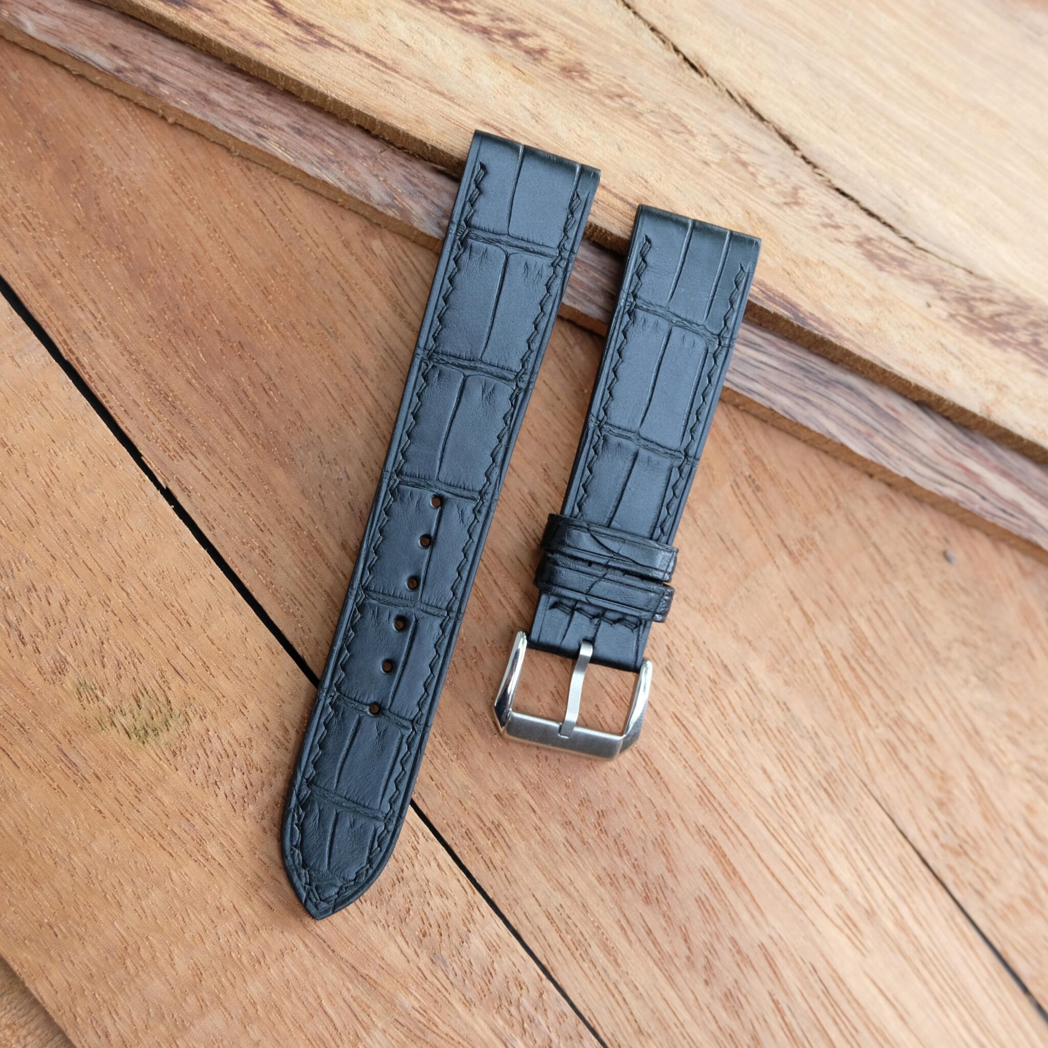 black alligator watch band 4