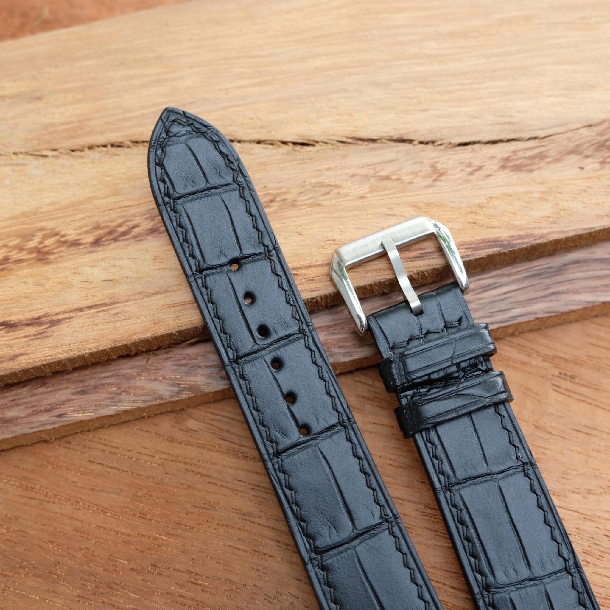 black alligator watch band 7