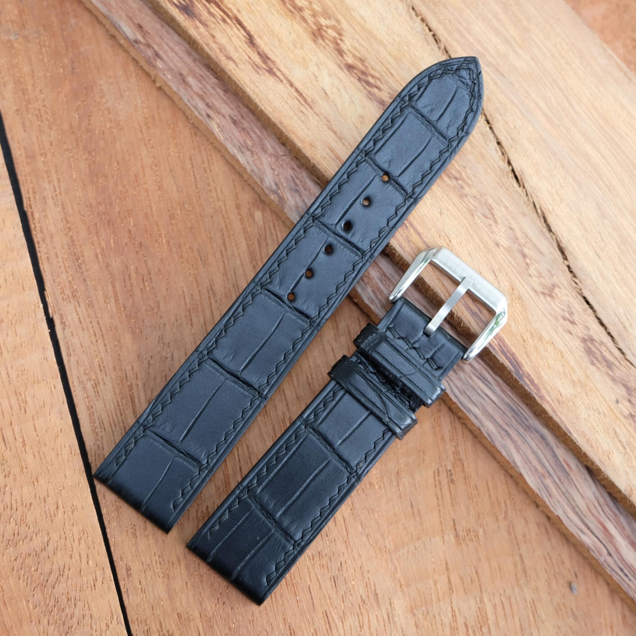 black alligator watch band 8