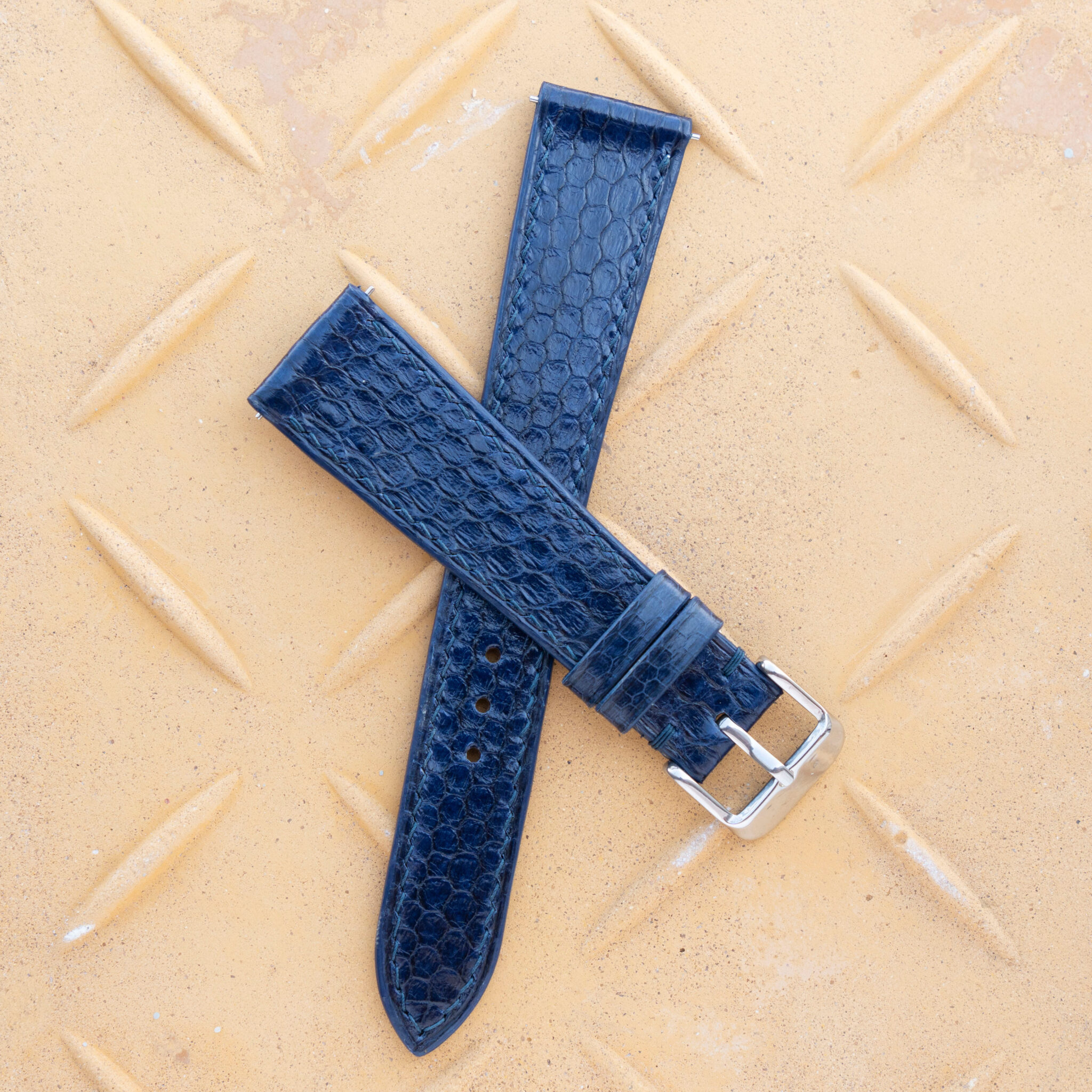 navy blue sea snake leather watch band 14mm 16mm 17mm 18mm 19mm 20mm 22mm 2