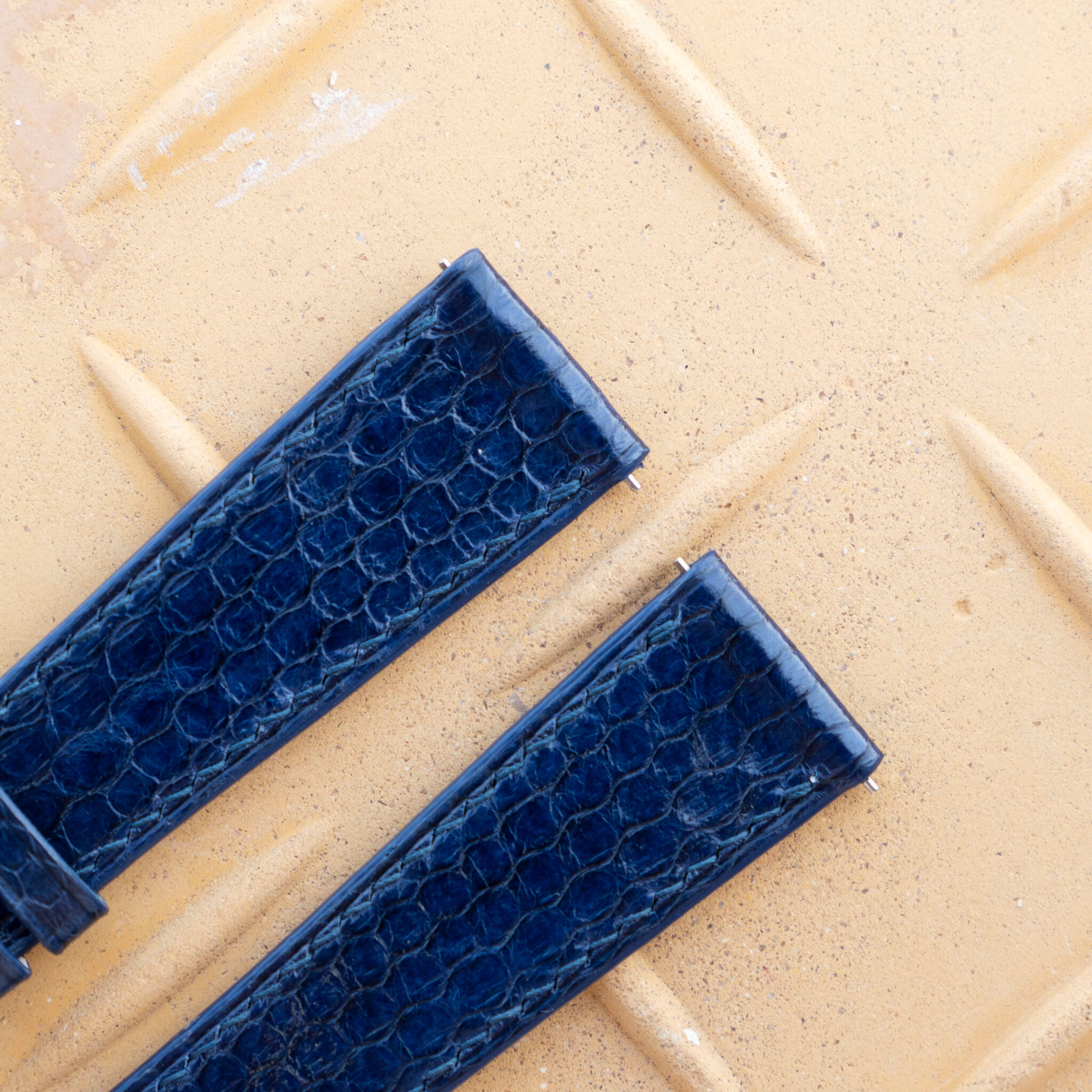 navy blue sea snake leather watch band 14mm 16mm 17mm 18mm 19mm 20mm 22mm 3