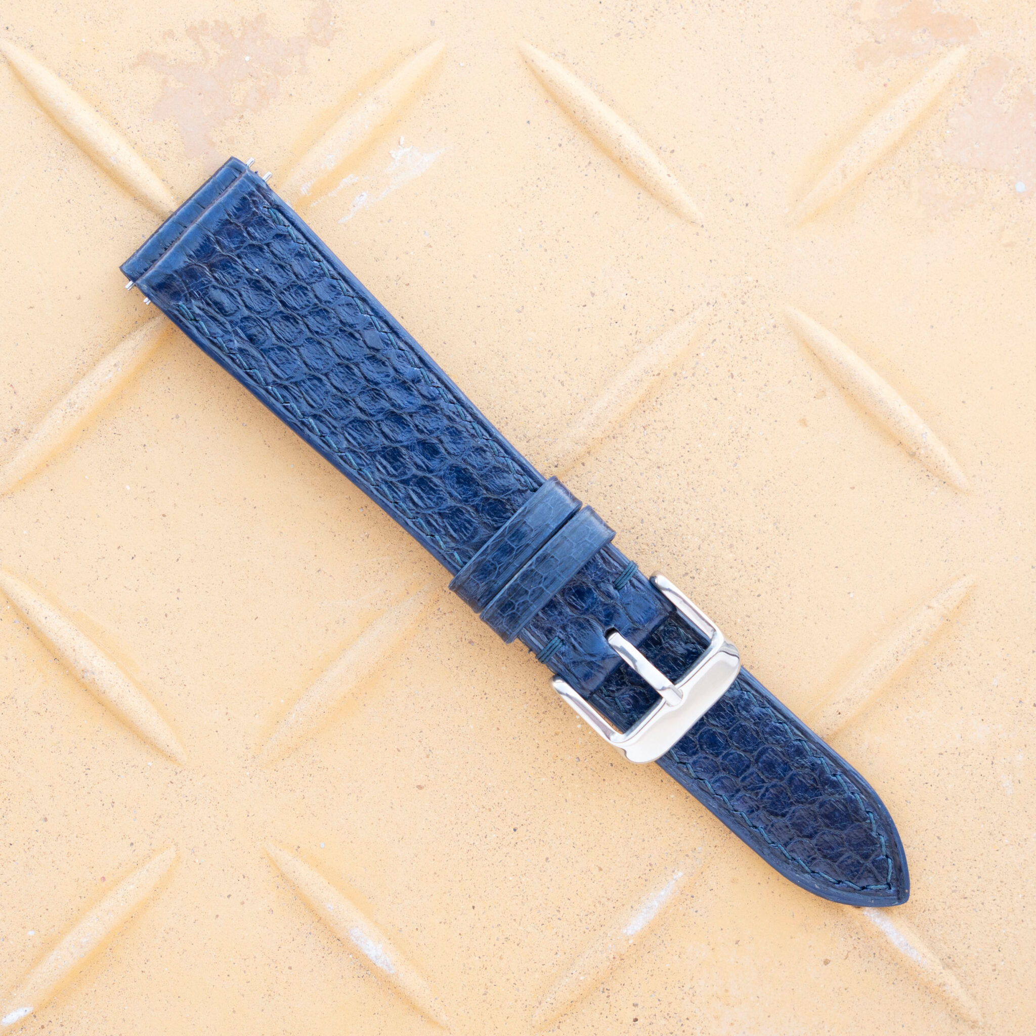 navy blue sea snake leather watch band 14mm 16mm 17mm 18mm 19mm 20mm 22mm 5