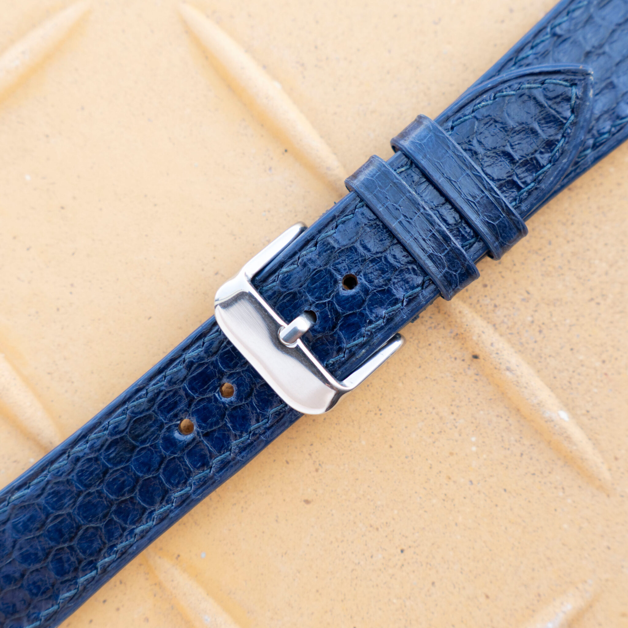 navy blue sea snake leather watch band 14mm 16mm 17mm 18mm 19mm 20mm 22mm 7