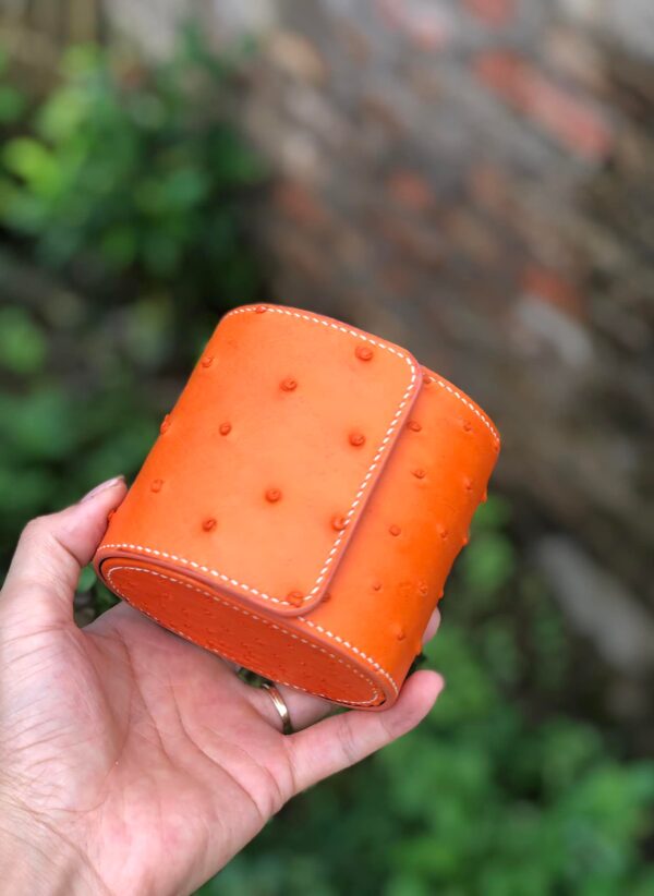 Ostrich Leather Watch Roll