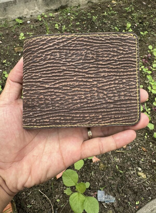 Brown Shark Double Side Bifold Leather Wallet