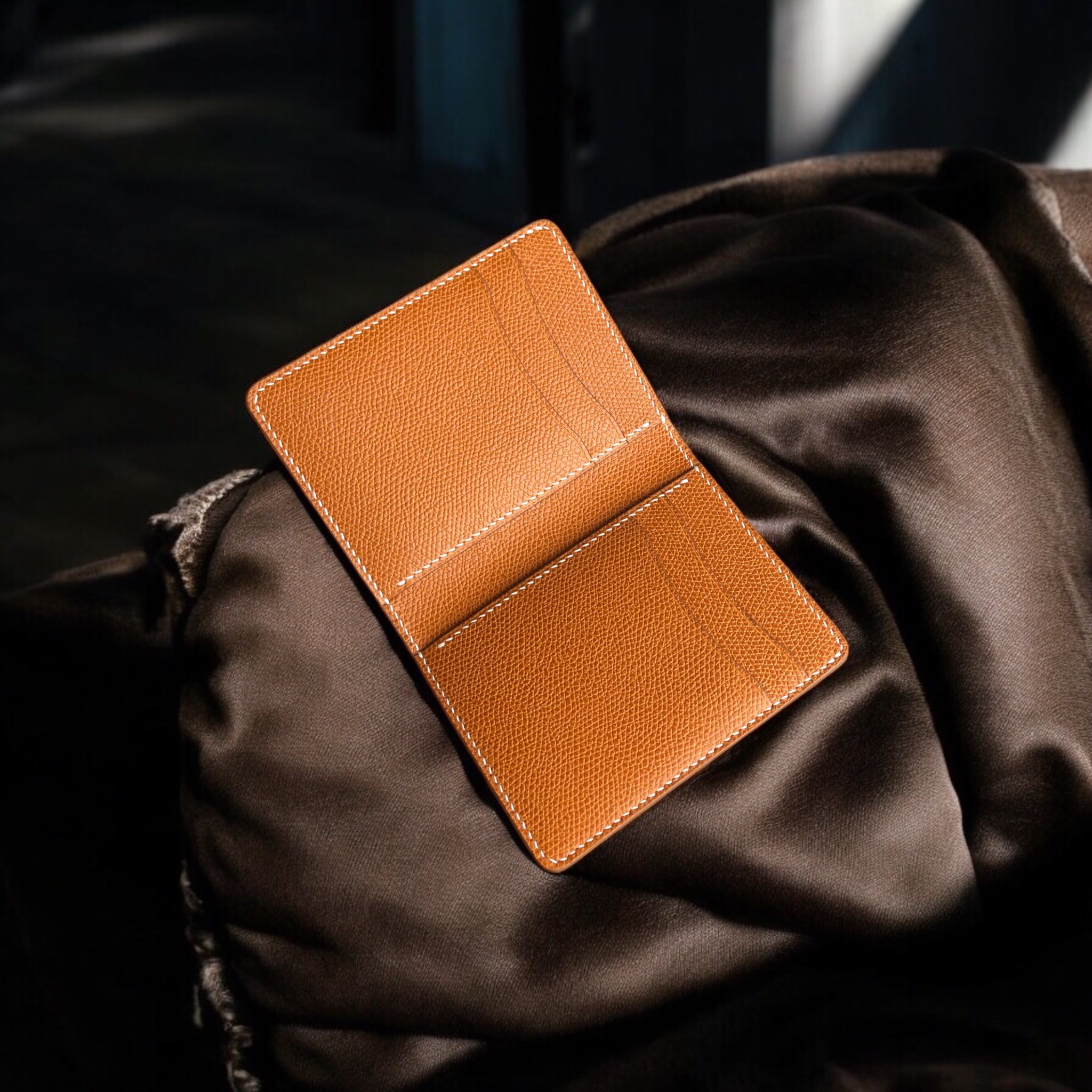 Light Brown Epsom Card Holder