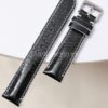 Sea Snake Black Leather Watch Strap