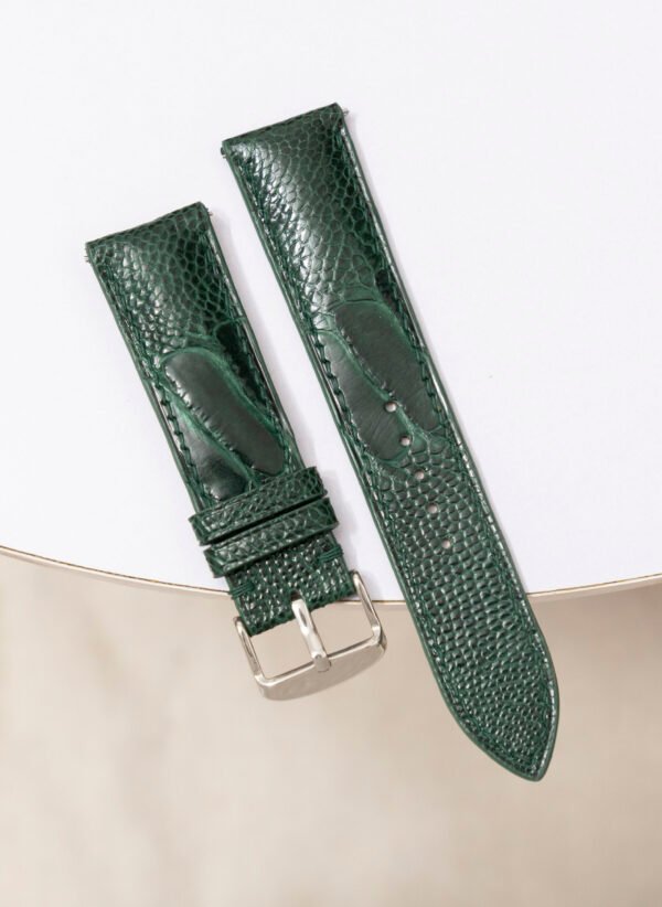 Green Ostrich Leather Watch Strap