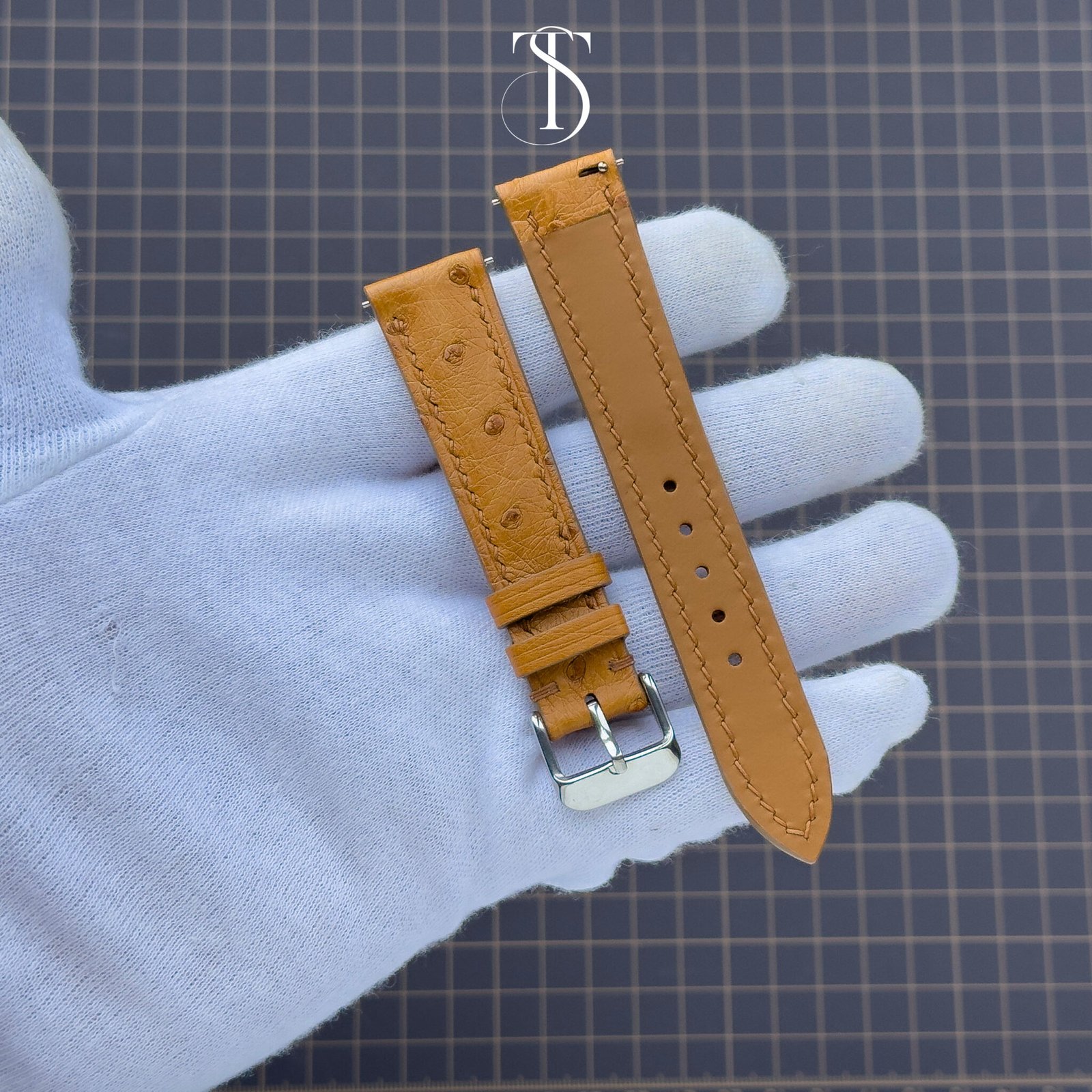 Light Brown Ostrich Quill Strap 2