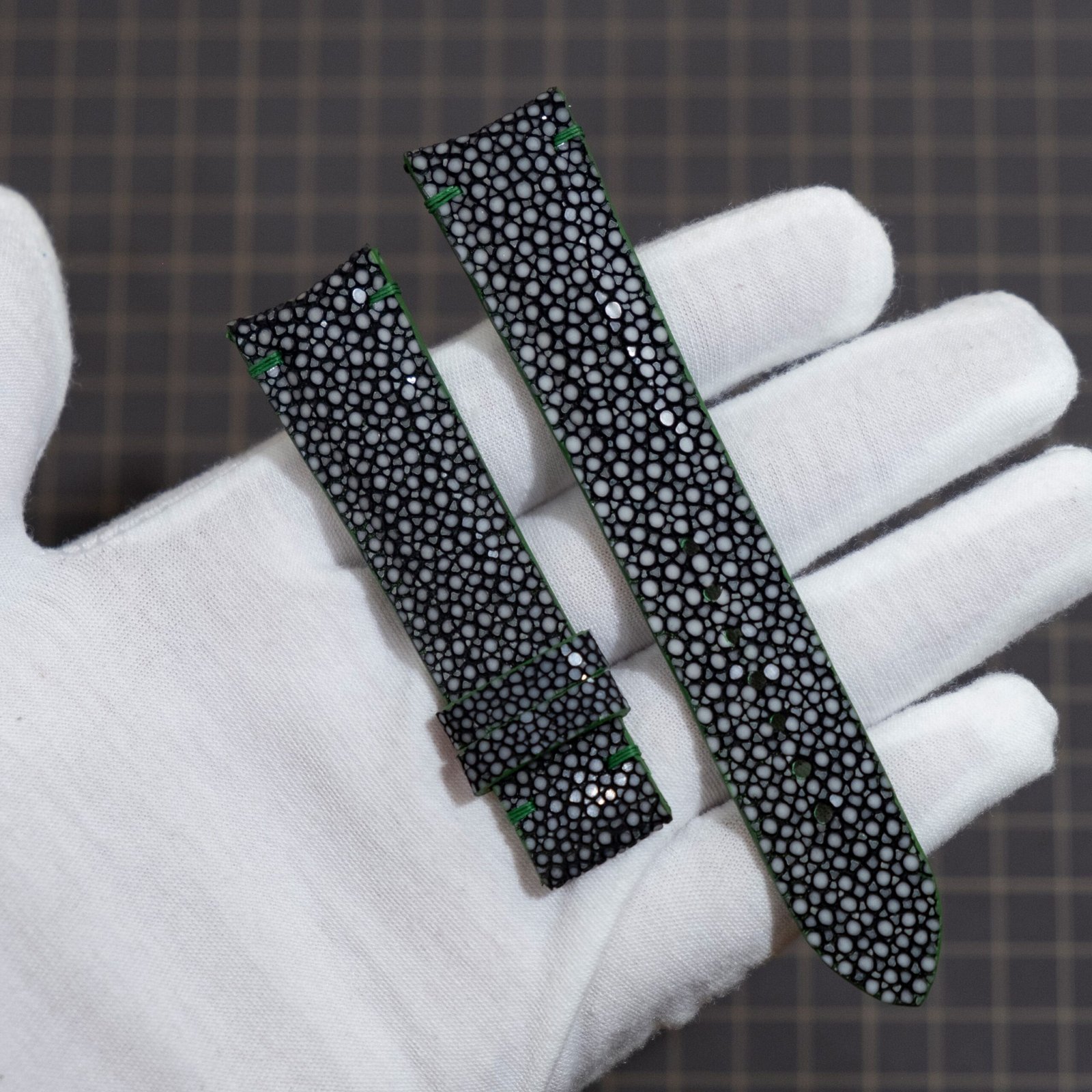 Black Stingray Strap With Green Accents for MAD 2 Green