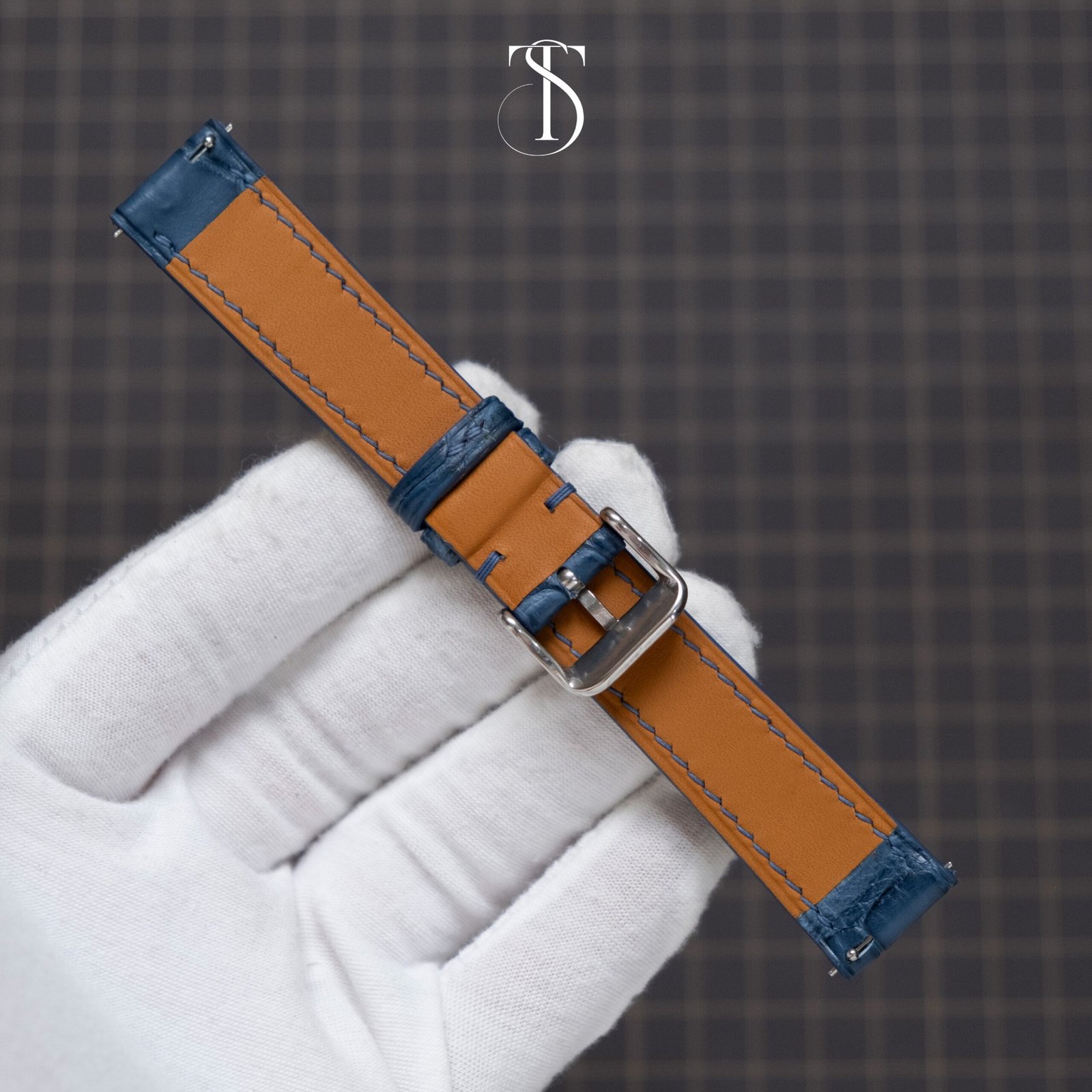 Blue Alligator Watch Strap - Image 4