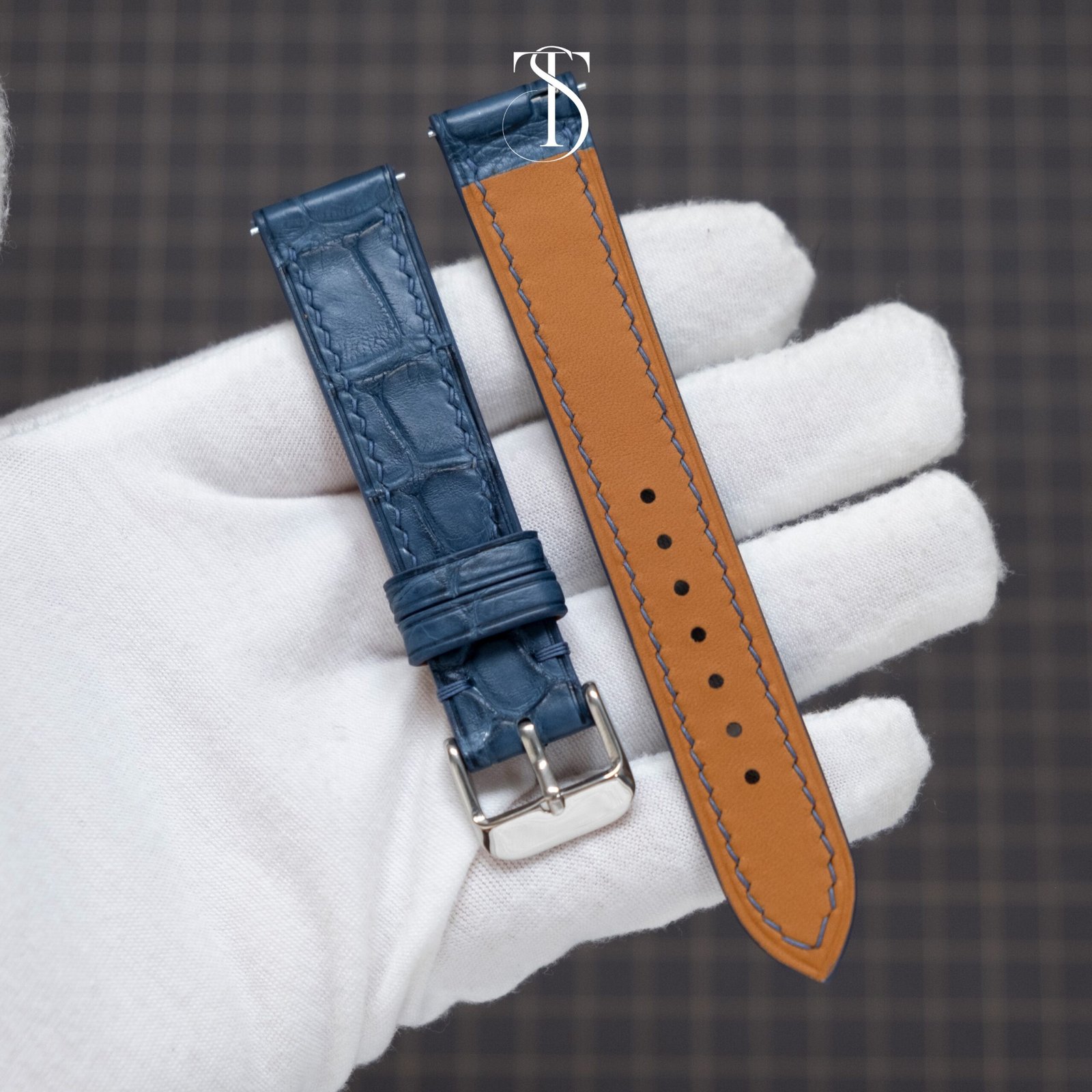 Blue Alligator Watch Strap - Image 3