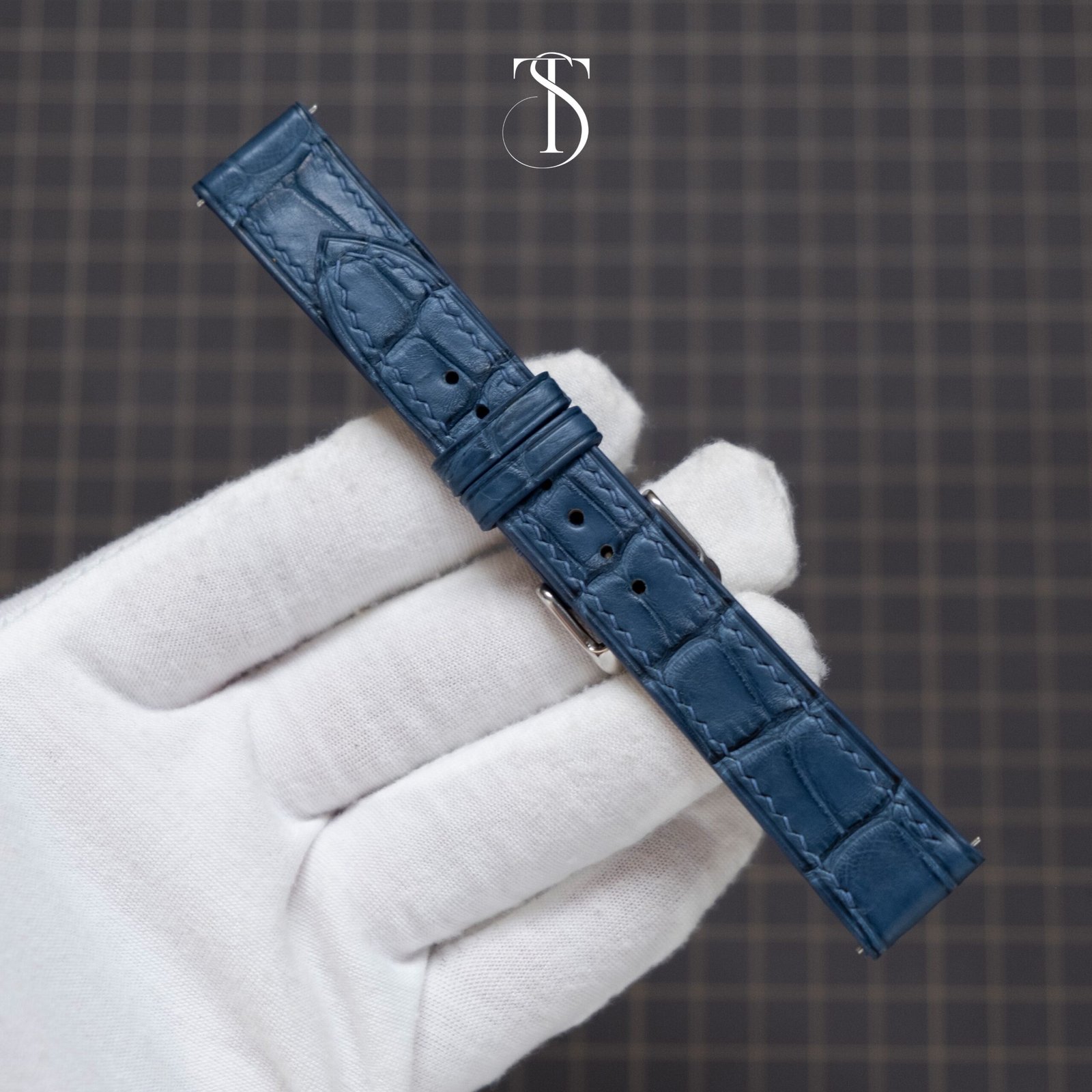 Blue Alligator Watch Strap - Image 2
