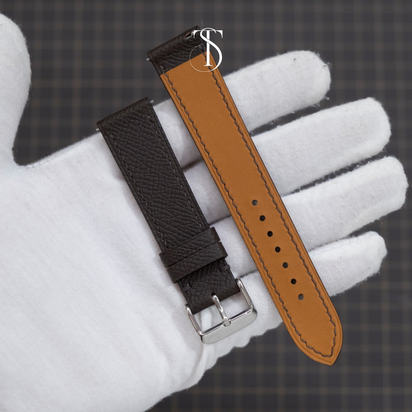Dark Brown Epsom Watch Strap - Image 2
