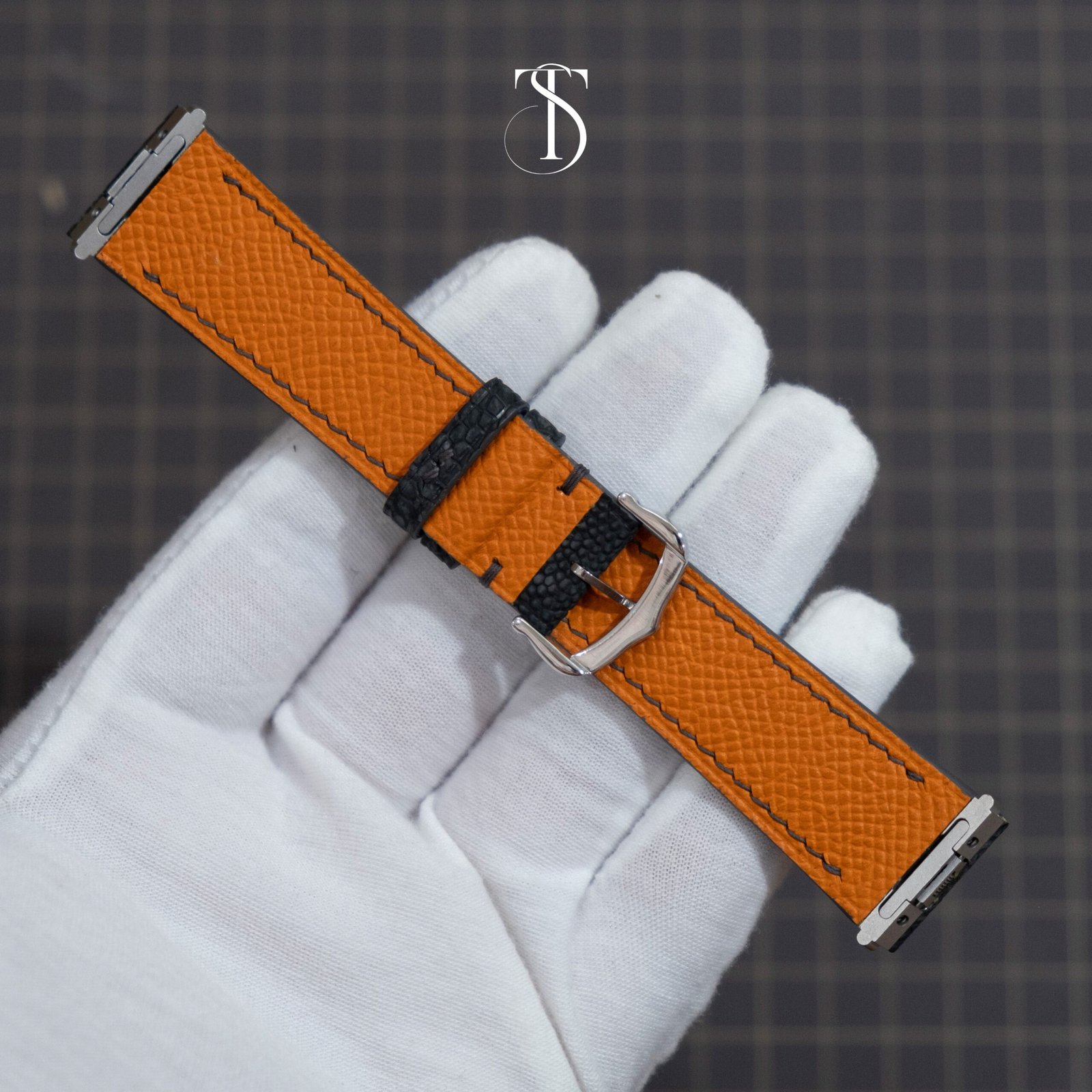 Grey Nubuck Ostrich Santos Strap - Image 5