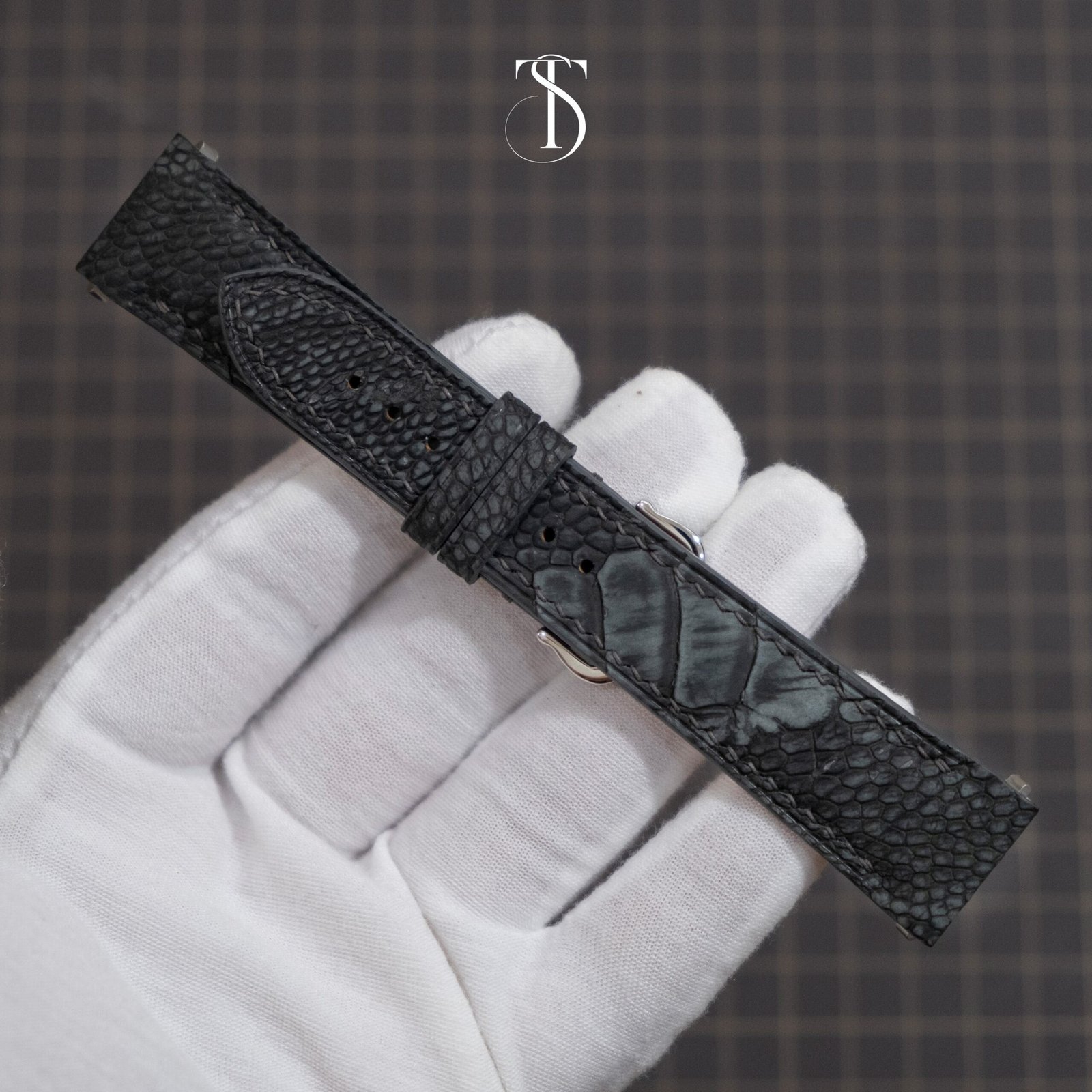 Grey Nubuck Ostrich Santos Strap - Image 4