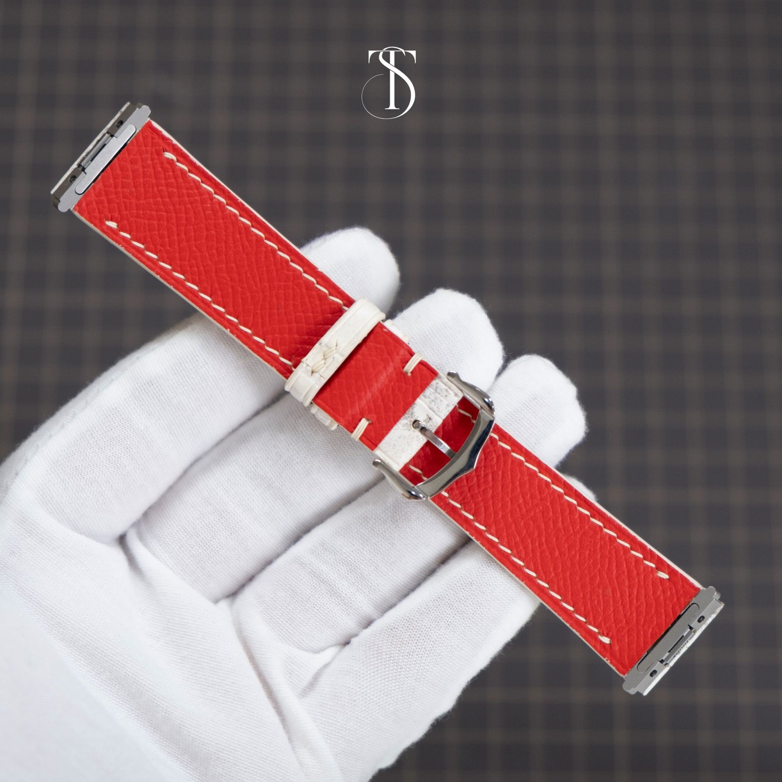 Himalayan Alligator Santos Strap with Red Lining - Image 7