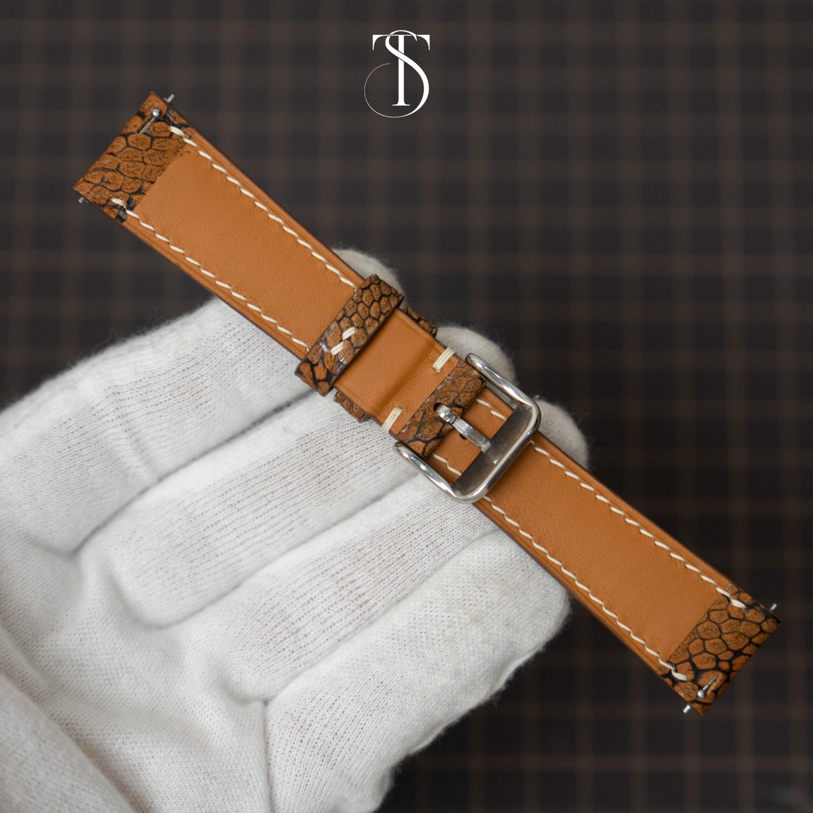 Metal Rusted Nubuck Ostrich Strap - Image 6