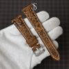 Meta Rusted Nubuck Ostrich Strap