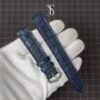 Midnight Blue Alligator Strap for Dumont (2)