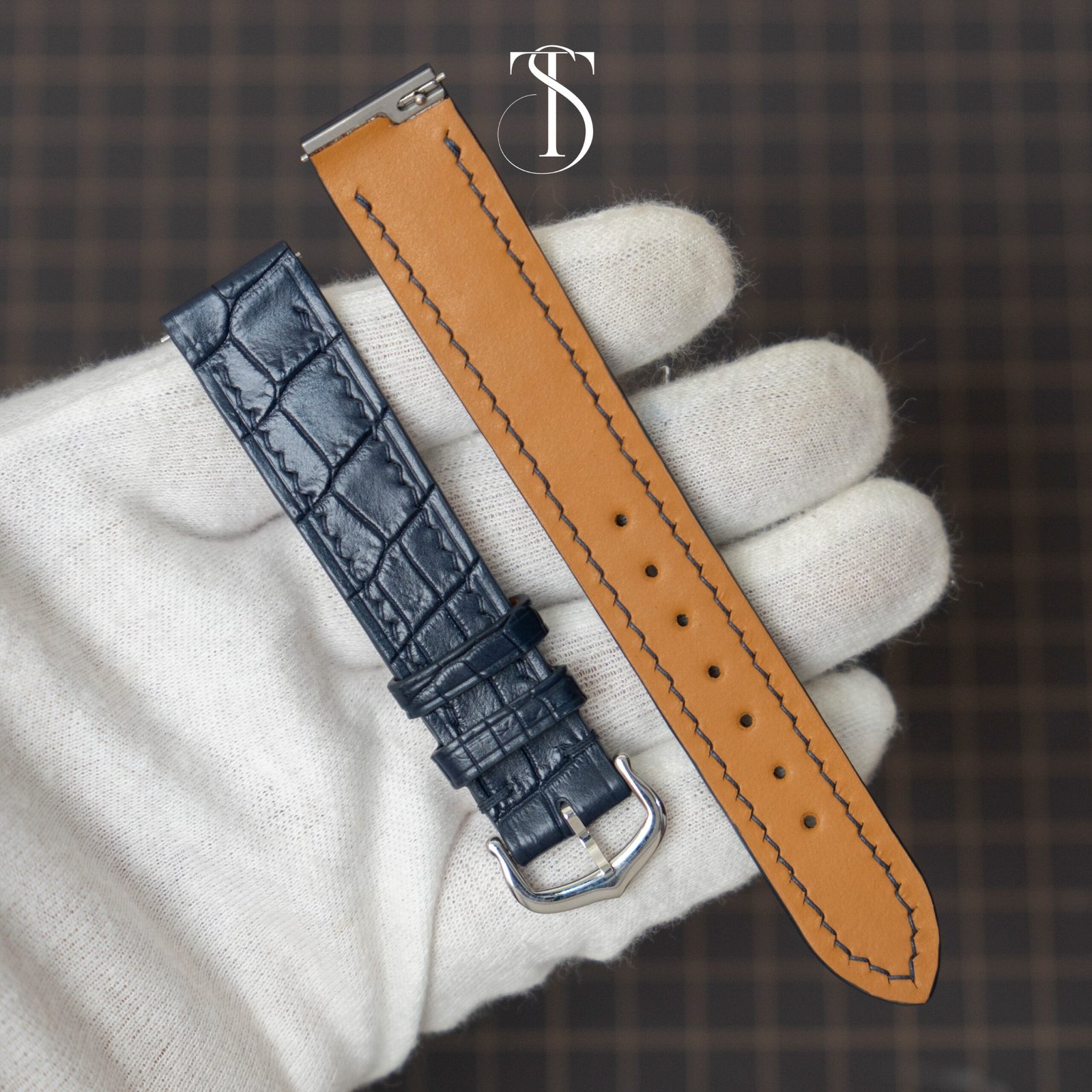 Midnight Blue Alligator Strap for Santos Dumont - Image 2