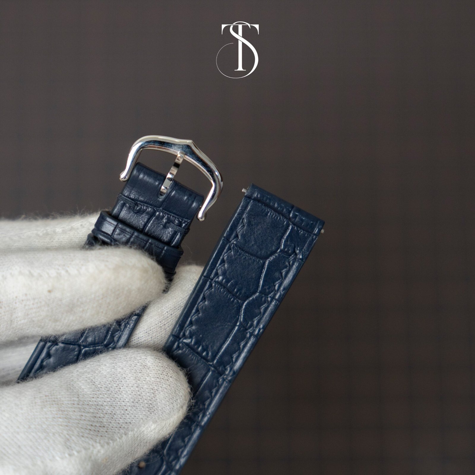 Midnight Blue Alligator Strap for Dumont 6