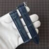 Navy Blue Alligator Strap for Santos (2)