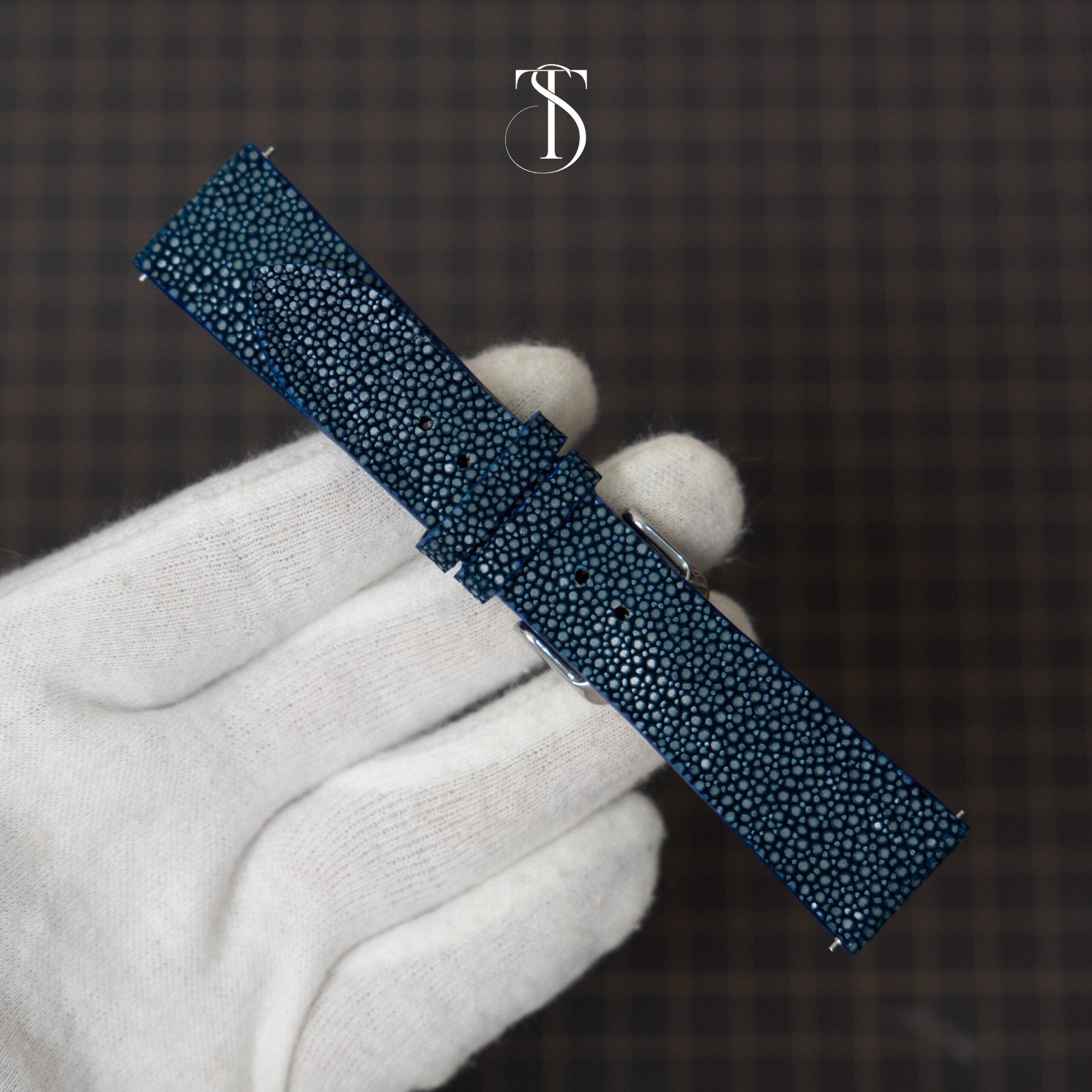 Navy Blue Stingray Watch Strap - Image 4