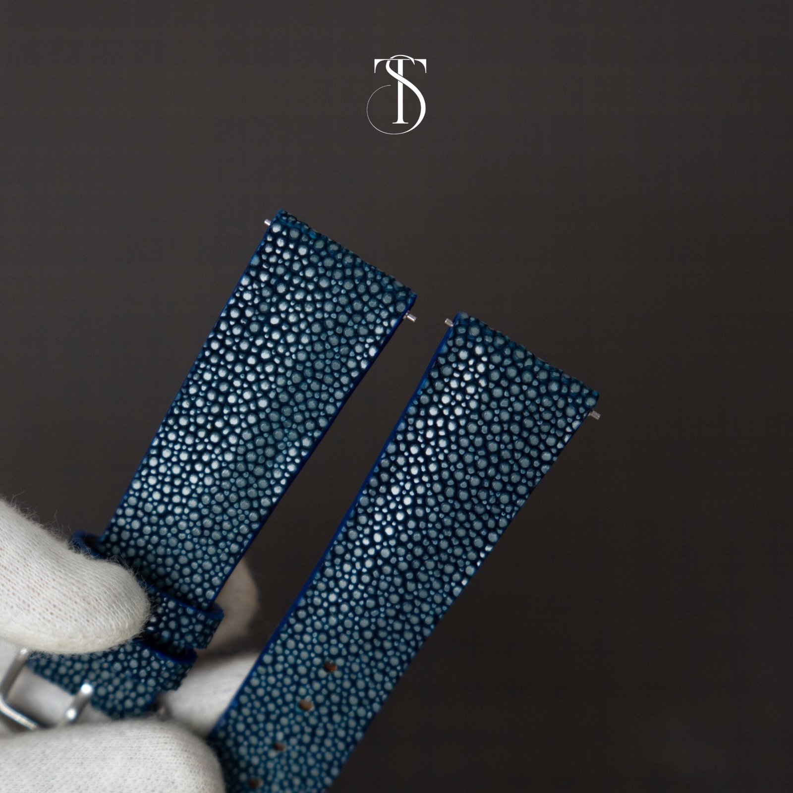 Navy Blue Stingray Watch Strap 5