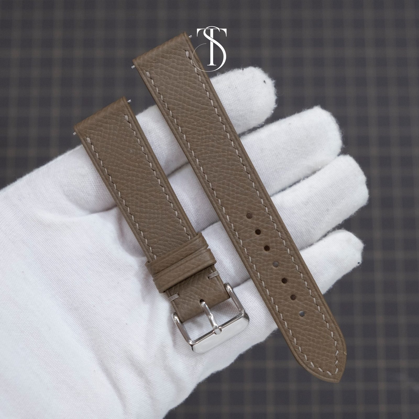 Taupe Epsom Watch Strap (2)