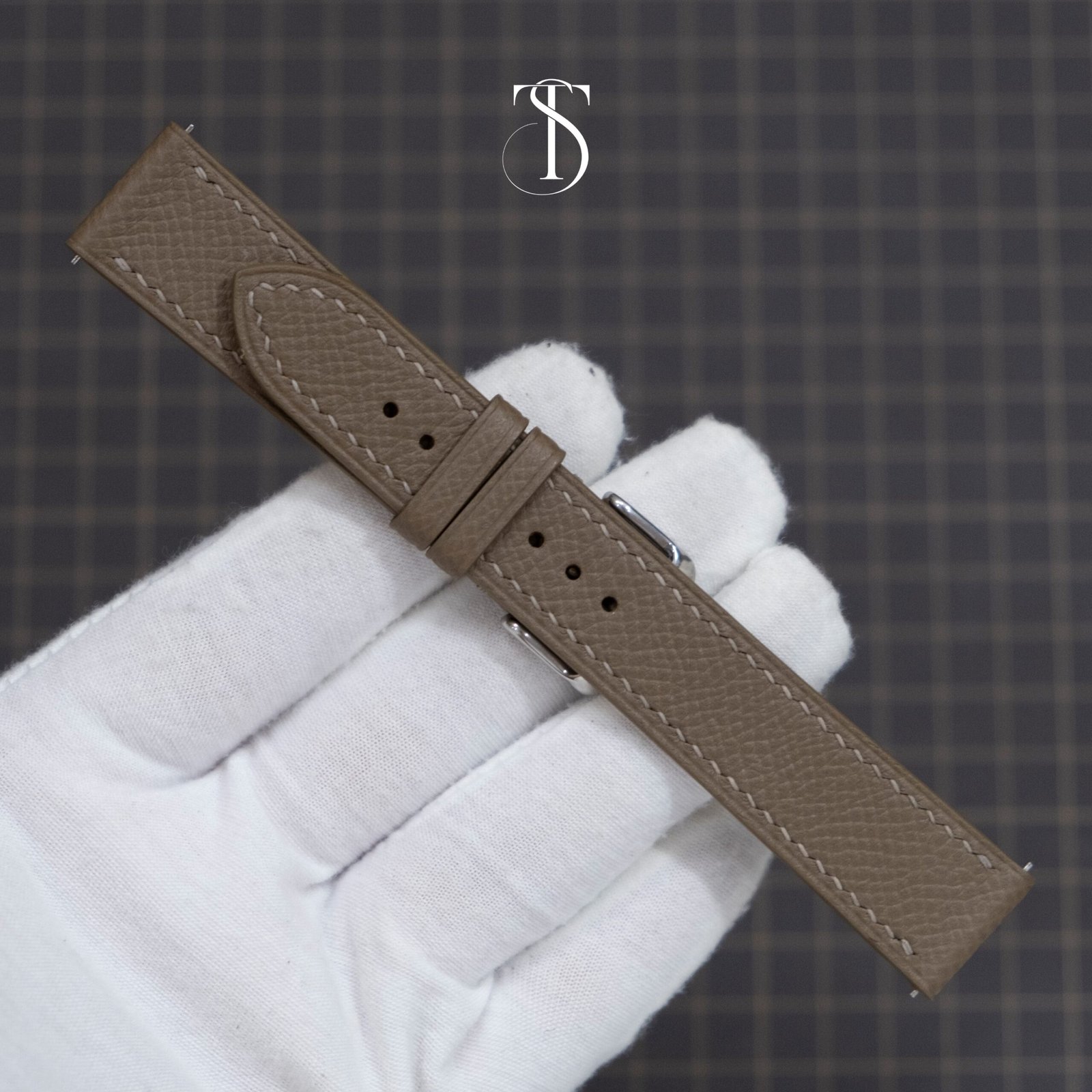 Taupe Epsom Watch Strap (5)